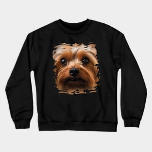 Yorkshire Terrier Face Yorkshire Terrier Dog Lover Crewneck Sweatshirt